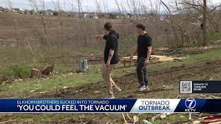 Elkhorn brothers return home, recall cartwheeling through the air after being sucked into tornado