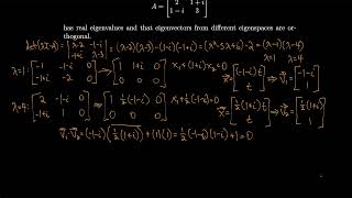 Linear Algebra 7.5 Hermitian, Unitary, and Normal Matrices