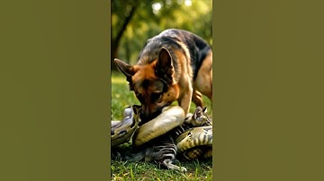 A puppy rescuing a kitten Hero Dog Saves Kitten from Giant Snake Attack! #AnimalRescue #puppyrescue