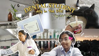 Day in the life of a *first year* Dental Student (tiring🤧) 👩🏻‍⚕️🦷 *day scholar* version🎀📚(realistic)