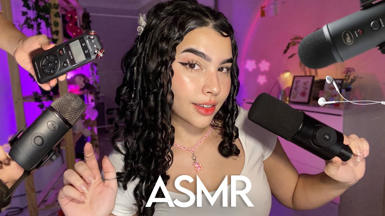 ASMR COMPARANDO MICROFONES | QUAL MAIS TE DA ARREPIOS?🎙️ (blue yeti, tascam, fifine, mic de fone)