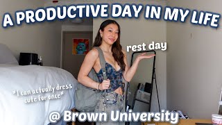 A PRODUCTIVE REST DAY IN MY LIFE as a D1 athlete at Brown University (no gymnastics, just college)
