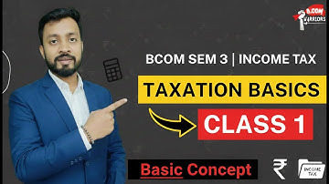 BCOM Semester 3 Taxation – 1st Class | Basic Concepts of Income Tax | CU Syllabus Explained