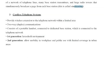 Mobile Communications 6 - Types of wireless communication systems
