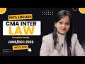 CMA Inter Law Classes in English | Complete Details for June/ Dec 2026
