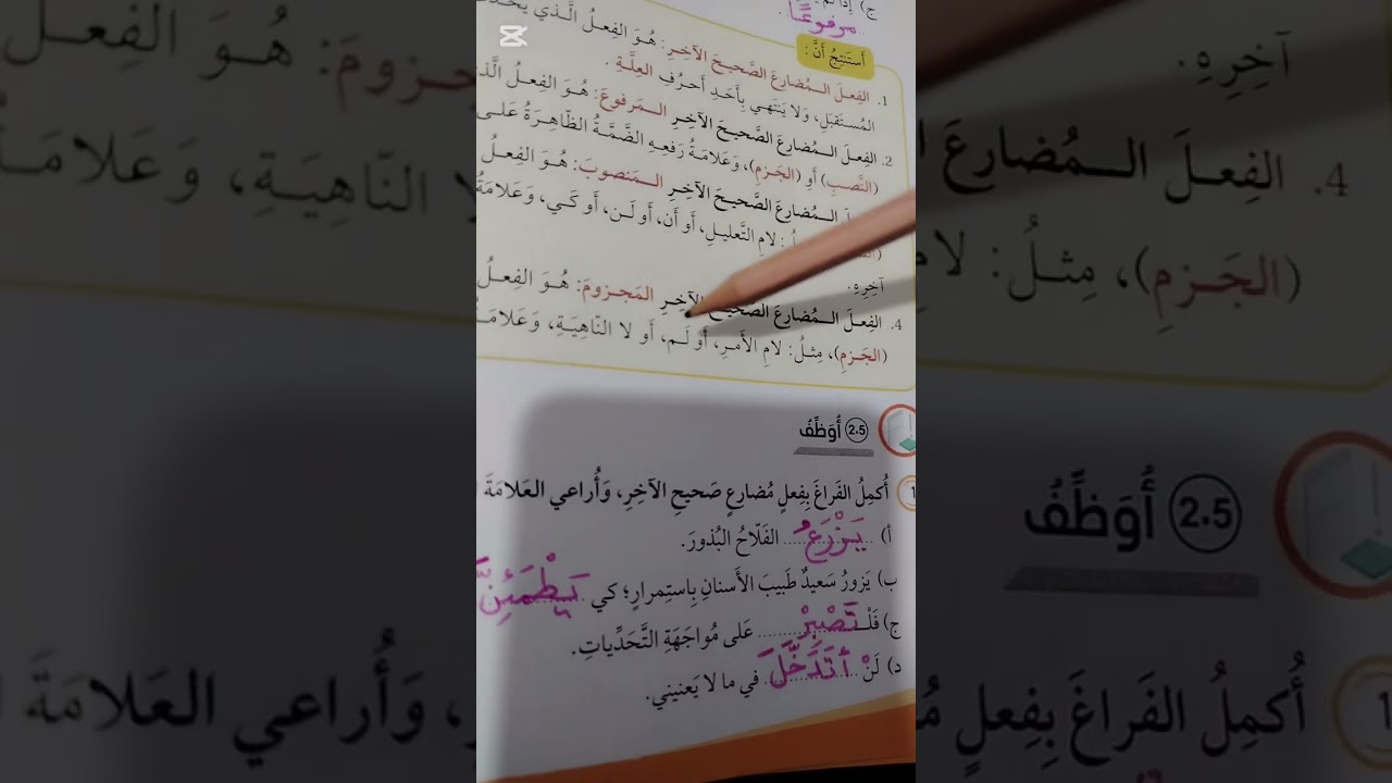 الفعل المضارع الصحيح الآخر رفعا ونصبا وجزما #الصف_السادس_الإبتدائي #الاردن #اللغة_العربية #الأردن 