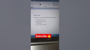 What is ITP? Inspection test plan #Electricalqc