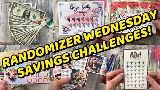 RANDOMIZER WEDNESDAY SAVINGS CHALLENGES WITH FREEBIES AND GIFTS! Cash stuffing $1 low income,