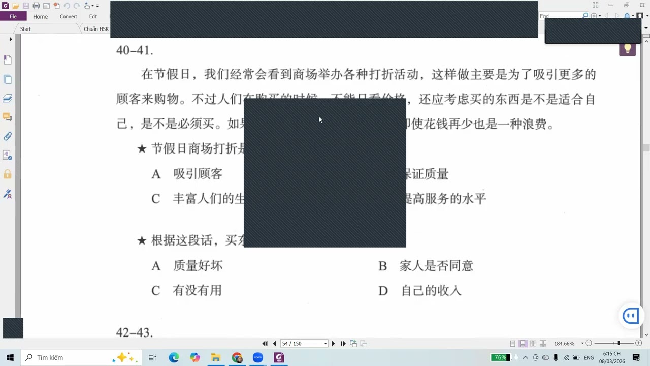 HSK4 sách bài tập bài 5 và bài 6 08032026 tiếng Trung Hoàng Liên, thầy Thọ zalo 0977941896