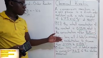 CHEMICAL KINETICS: How to calculate the initial concentration and time in first order reactions