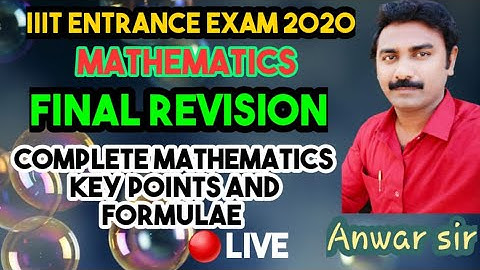 iiit mathematics live final important questions quiz (final revision)  || iiit mathematics