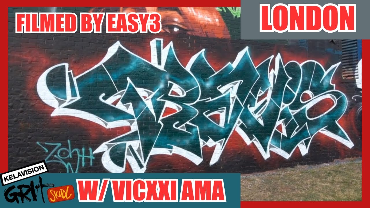 LONDON, GRAFFITI WALK APRIL 2025// KELAVISION GRIT SCHOOL with VICXXI AMA FILMED BY EASY3