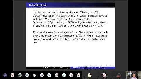 MA521 Theory of Analytic Functions Lecture 5
