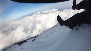 配信 生 富士山 滑落