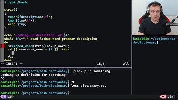 Coding Dictionary Lookup in Bash