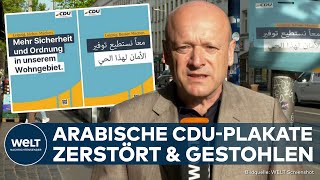 LEIPZIG: CDU wirbt auf Arabisch - 400 Wahlplakate zerstört und gestohlen!