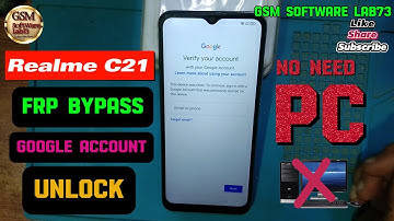 Realme C21 FRP Bypass|Realme RMX3201 Google Account unlock 1 Click Without PC 100% Solution