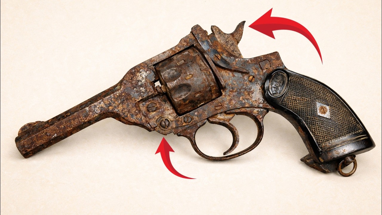 Extreme Rusted Revolver Restoration | 100 Year Old Antique Gun Revival ...