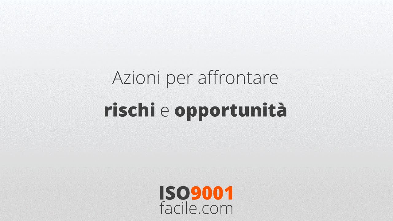 Le Azioni Per Affrontare I Rischi E Le Opportunita Nella Iso 9001 2015 Youtube