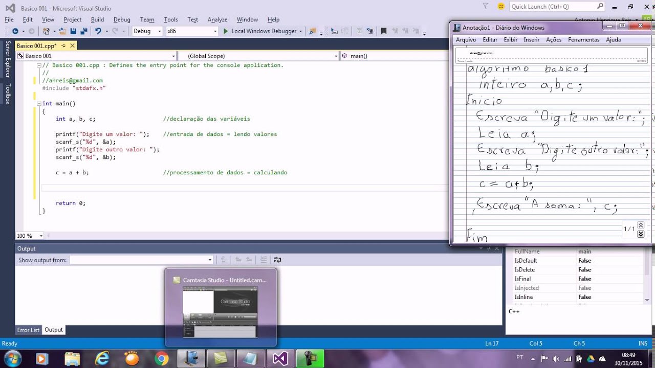 Programa Basico escrito em linguagem C - YouTube