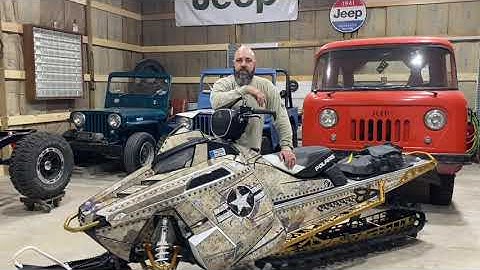 Installing a snowmobile wrap on a Polaris RMK.