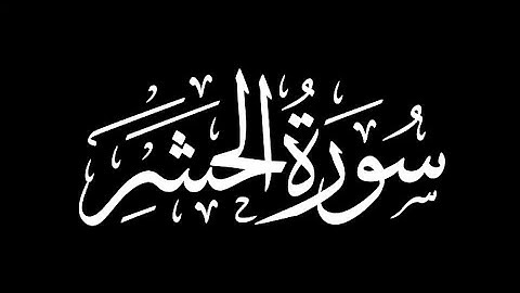 سورة الحشر خليل ديدي