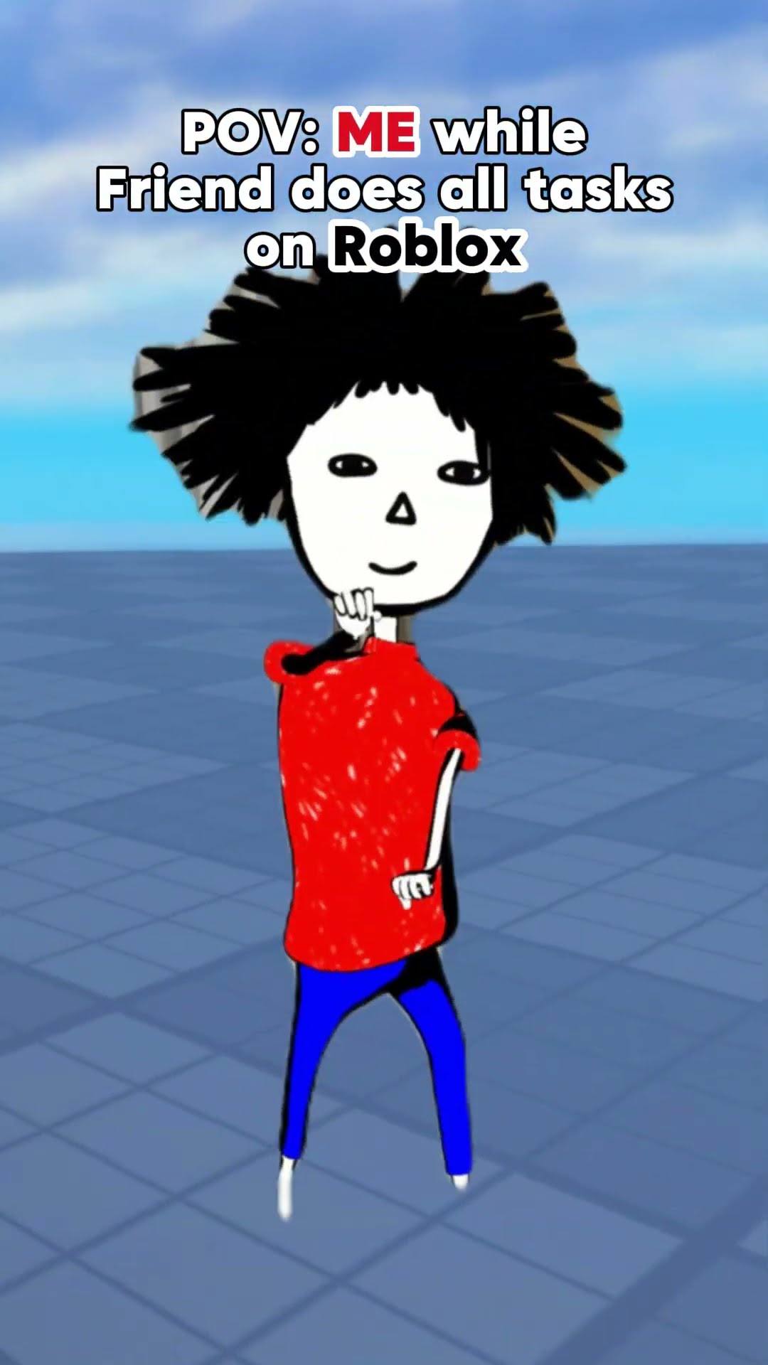 ME  while My Friend does Everything on Roblox..? #roblox #robloxshorts