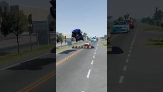 Small to Giant Cars vs Large Speedbump - BeamNG.drive #beamng #beamngdrive #crash 1278