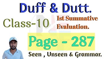 Duff & Dutt Class 10 Page 287 || Model Question Set Solution Duff & Dutt Class 10.@NipakNag