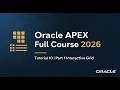 Oracle APEX Full Course 2026 - Tutorial 10 | Part 1 Interactive Grid by Murtaza #developersdiary