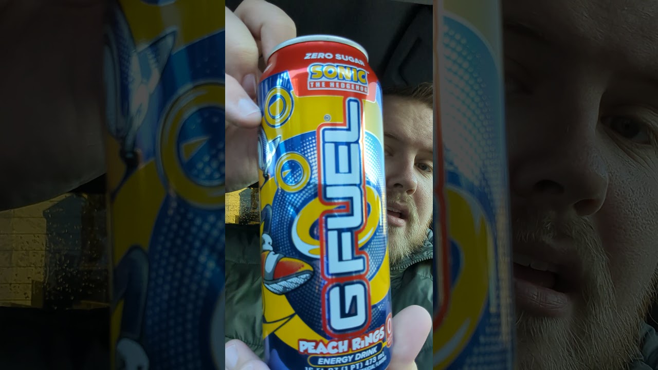 GFUEL Sonic Peach Rings Energy Drink Review 🍑