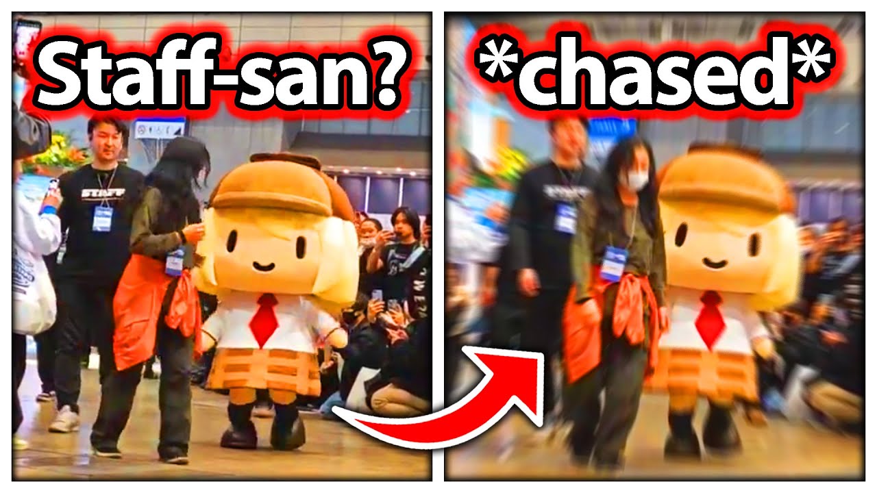 Smol Ame Chasing Female Staff Is TOO CUTE 【Amelia Watson / Hololive EN】