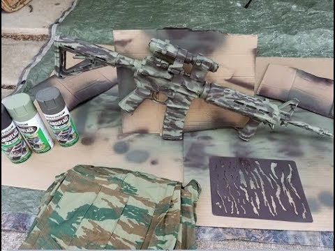 Rifle Camo Paint Stencils