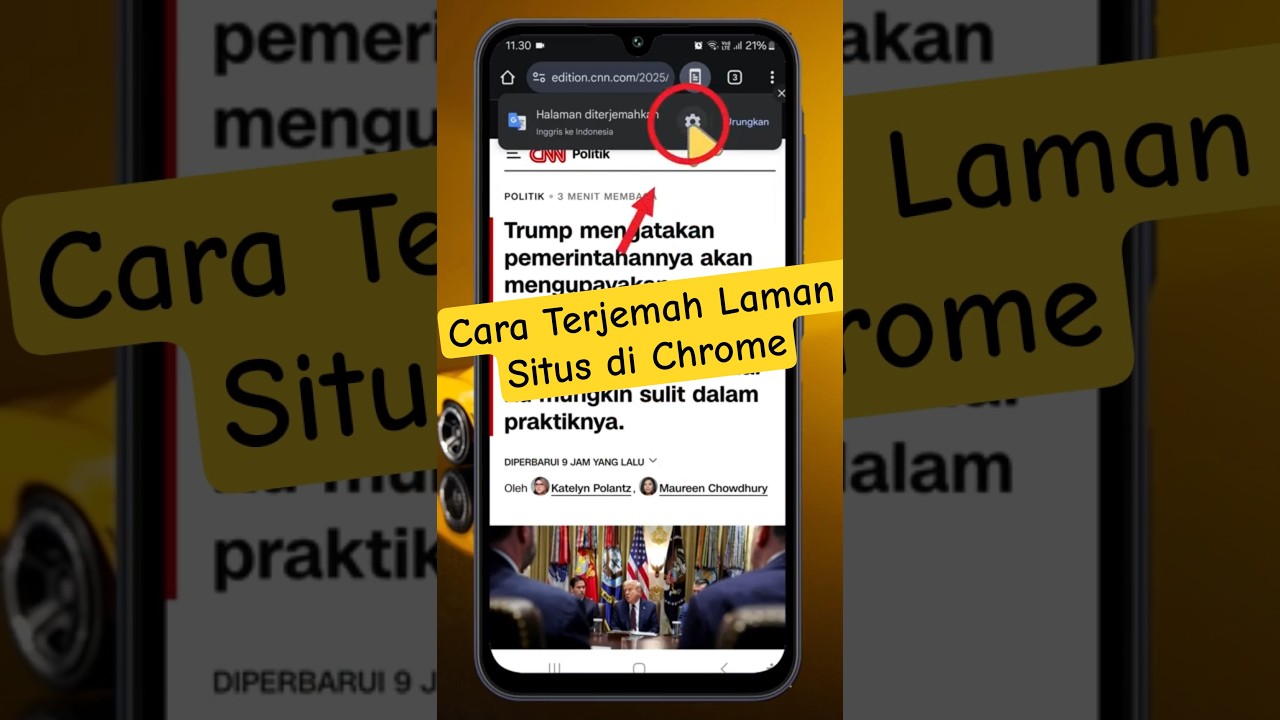 Cara Menterjemahkan Laman Situs di Google Chrome 