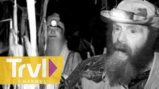 Jeff Mysteriously Disappears into Cornfield | Mountain Monsters | Travel Channel