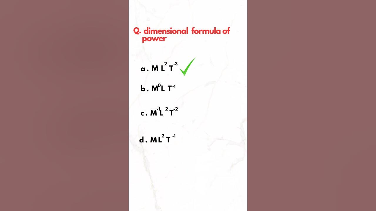 Dimensional Formula Of Power YouTube dimensional-formula-of-power-youtube