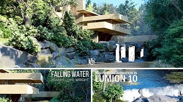 LUMION 10 CINEMATIC ANIMATION 4K // FALLING WATER by FRANK LLOYD WRIGHT