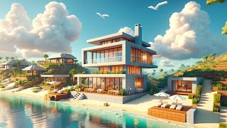 Minecraft Builds  Building a Modern Beach House with HanaLaughs!