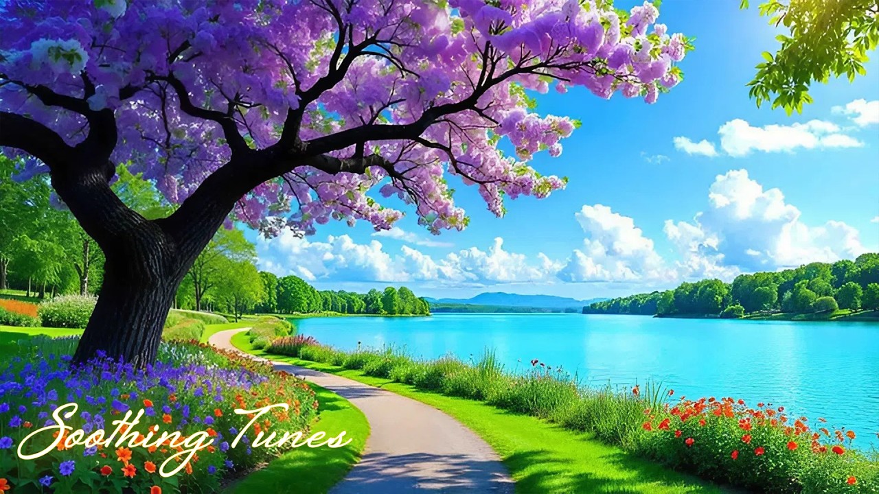 Relaxing Music for Healing + Flowers 🌿 Relieves Stress, Calm Anxiety & Depression, Deep Sleep, Stud