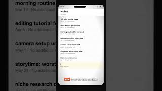 My notes app is a cemetery of video ideas