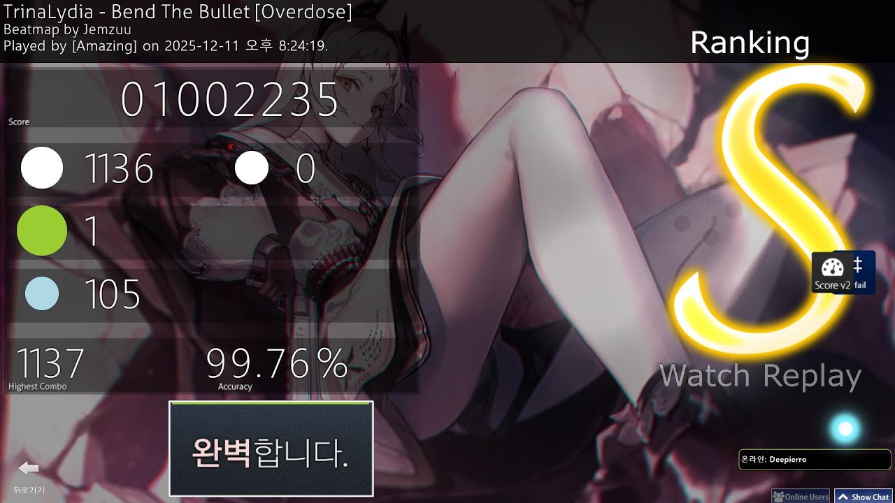 [osu! catch] TrinaLydia - Bend The Bullet [Overdose] 99.76% FC - Catch Indonesia Cup 2024 Finals NM2