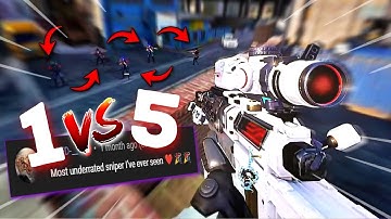 1v5 CLUTCHES IN RANKED COD MOBILE 🔥 SNIPER 5 FINGER CLAW INSANE MOMENTS