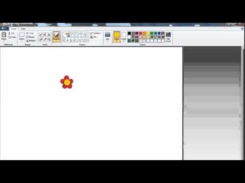 Microsoft Paint - How to draw a simple flower (for beginners)