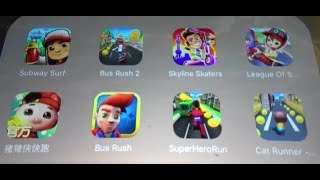 Subway surfers Vs Bus Rush 1,2 Vs Subway 2 vs Pig run vs Cat run vs Surfers Vs Skyline Skaters screenshot 5