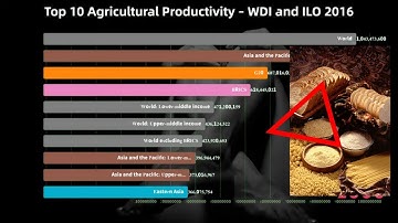 Top 10 Agricultural Productivity – WDI and ILO (2016)|DataRankings