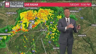 Tracking storms, rain to metro Atlanta | Tues 11 p.m. weather update