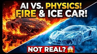 AI vs Physics! 😱 Fire and Ice Car Concept | GlintGear AI #Shorts