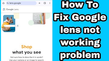 How To Fix Google lens not working problem 2025