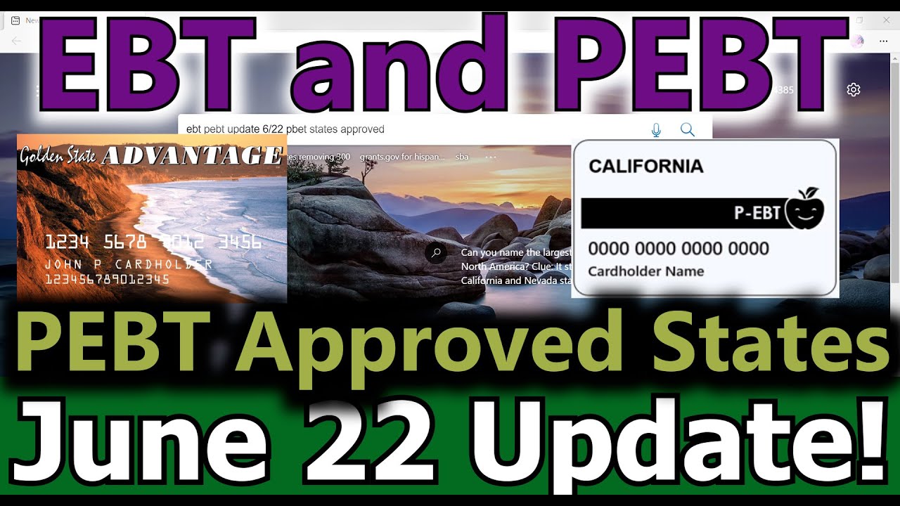 Apply PEBT EBT Card States Approved 375 All State New Second Round
