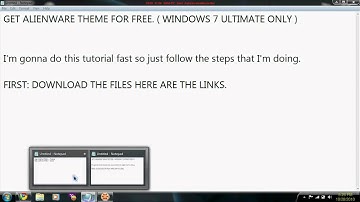 Alienware Theme for Free ( Windows 7 Ultimate ) Tutorial